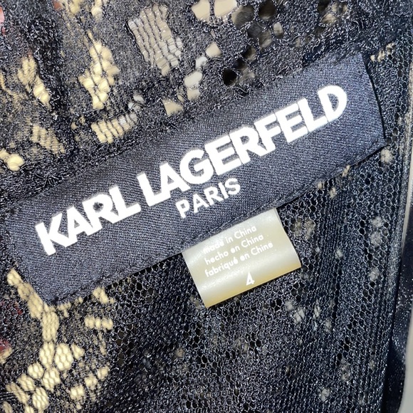 BNWT Karl Lagerfeld Paris sleeveless black cocktail dress size 4 - Picture 11 of 11